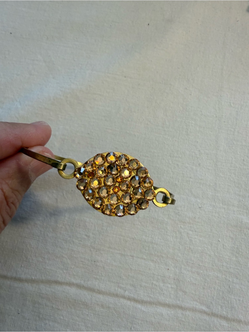 Gold Crystal Cluster Bracelet Connector - Women Jewelry
